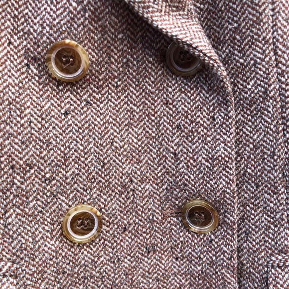 Talbots Herringbone Tweed Wool Beautiful Suit Blazer Career Jacket Like New 2 - Picture 3 of 15